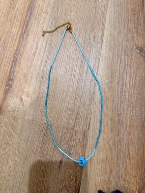 Aaron Basha "India" Beaded Necklace with hand painted ceramic eye amulet